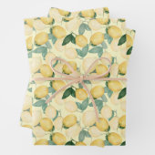 Elegante Zitronen auf Gelb Geschenkpapier Set (Beispiel)