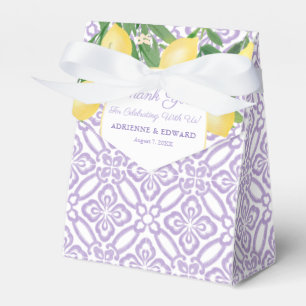 Elegante Zitronen Lavendel Baby Shower Geschenkschachtel