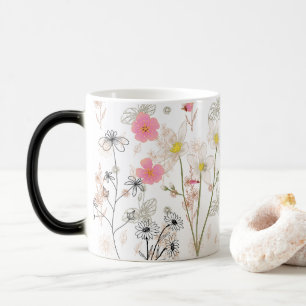 Elegante Zitronen- & Wildblumen-Kaffeetasse Bota Verwandlungstasse
