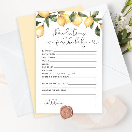 Elegante Zitronenvorhersagen für das Baby