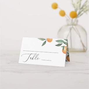 Elegante Zitrus-Hochzeit Rustikale toskanische O Platzkarte