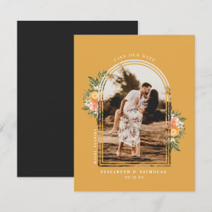 Elegante Zitrusplantage   Boho Save-the-Date
