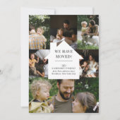 Elegante Zuhause Foto Collage Moving Ankündigung (Vorderseite)