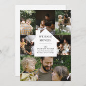 Elegante Zuhause Foto Collage Moving Ankündigung (Vorne/Hinten)