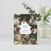 Elegante Zuhause Foto Collage Moving Ankündigung Postkarte (Stehend Vorderseite)