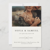 Elegante Zwei-Foto-Handschrift-Skript-Hochzeit Save The Date (Rückseite)