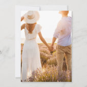 Elegante zwei Fotos Hochzeit speichern das Datum (Rückseite)