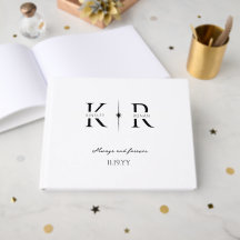 Elegante Zwei-Initialen-Monogramm-Hochzeit mit Fla