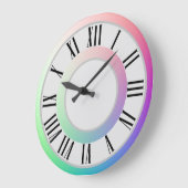 Elegante zwei Regenbogenscheiben, römische Numeral Große Wanduhr (Winkel)