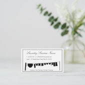 Elegante Zwei Tone Wäscheservice Business Card Visitenkarte (Stehend Vorderseite)