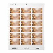 Elegante Zweige Rustikale Laterne Adressaufkleber (Vorne)