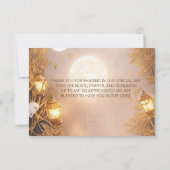 Elegante Zweige Rustikale Laterne Dankeskarte (Rückseite)