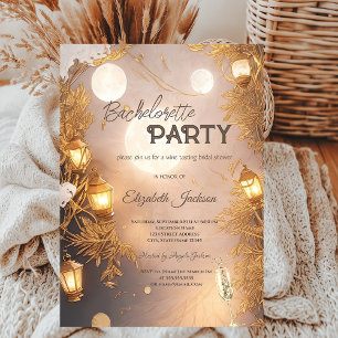 Elegante Zweige Rustikale Laterne Einladung