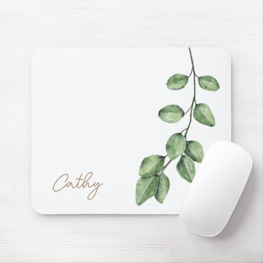 Elegante Zweigstelle Feminine Name Mouse Pad Mousepad (Mit Mouse)