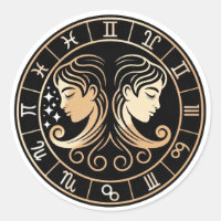 Elegante Zwillinge-Zodiak-Konstellation Gold Schwa