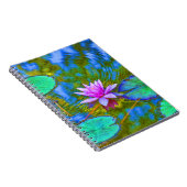 Eleganten Lilien-Auflage-Lotus-Yoga Practioners Notizblock (Rechte Seite)