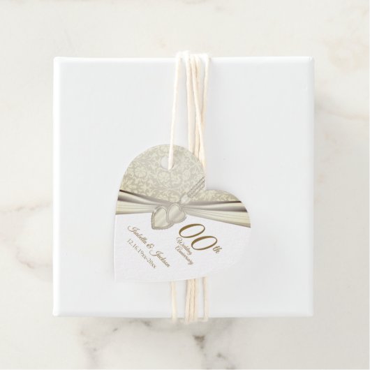 Eleganter 00. Hochzeitstag Geschenkanhänger (Beispiel)