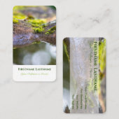 Eleganter 100%iger Bio Grüngartenteich Visitenkarte (Vorne/Hinten)