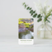 Eleganter 100%iger Bio Grüngartenteich Visitenkarte (Stehend Vorderseite)
