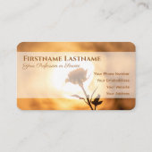 Eleganter 100% natürlicher Bio goldener Rose Visitenkarte (Rückseite)