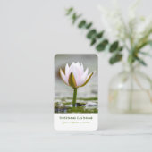 Eleganter 100% natürlicher Bio Wasserlilienstil Visitenkarte (Stehend Vorderseite)