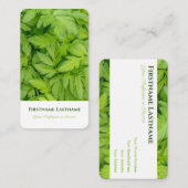 Eleganter 100% natürliches Bio Blätter Stil Visitenkarte (Vorne/Hinten)
