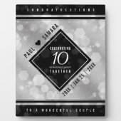 Eleganter 10. Geburtstag der Zehn-Zehn-Hochzeit Fotoplatte (Vorderseite)