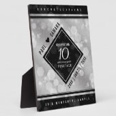 Eleganter 10. Geburtstag der Zehn-Zehn-Hochzeit Fotoplatte (Seite)