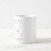 Eleganter 10. Hochzeitstag Lavendel Kaffeetasse (Mittel)