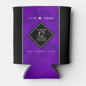 Eleganter 12. Silk Wedding Jubiläum Dosenkühler (Vorderseite)