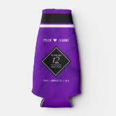 Eleganter 12. Silk Wedding Jubiläum Flaschenkühler (Vorderseite)