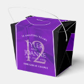 Eleganter 12. Silk Wedding Jubiläum Geschenkschachtel (Rückseite)