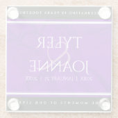 Eleganter 12. Silk Wedding Jubiläum Glasuntersetzer (Rückseite)