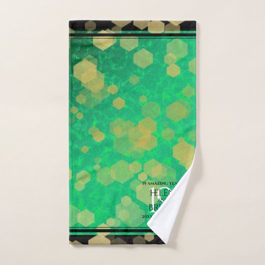 Eleganter 19. Jade Wedding Jubiläum Badhandtuch Set (Handtuch)