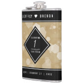 Eleganter 1. Jahrestag der Hochzeit Flachmann (Links)