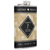 Eleganter 1. Jahrestag der Hochzeit Flachmann (Rechts)