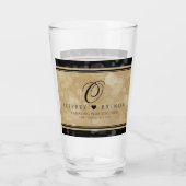 Eleganter 1. Jahrestag der Hochzeit Glas (Rückseite)