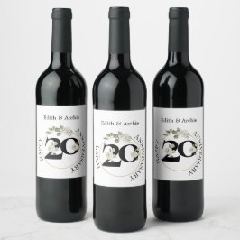 Eleganter 20-jähriger JAHRESWine Weinetikett