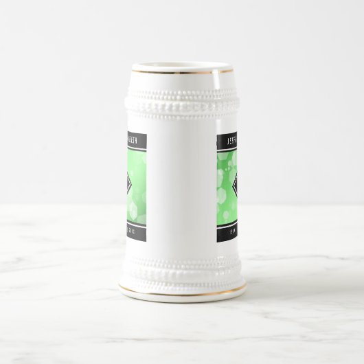 Eleganter 20. Smaragdgrüner Hochzeitstag Bierglas (Mittel)