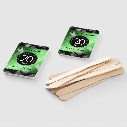 Eleganter 20. Smaragdgrüner Hochzeitstag Fächer (Non-assembled)