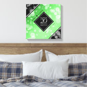 Eleganter 20. Smaragdgrüner Hochzeitstag Leinwanddruck (Insitu (Schlafzimmer))