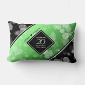 Eleganter 20. Smaragdgrüner Hochzeitstag Lendenkissen (Vorderseite)