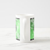 Eleganter 20. Smaragdgrüner Hochzeitstag Porzellantasse (Rückseite)