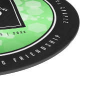 Eleganter 20. Smaragdgrüner Hochzeitstag Schneidebrett (Ecke)