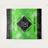 Eleganter 20. Smaragdgrüner Hochzeitstag Wandteppich (Vorderseite (Horizontal))