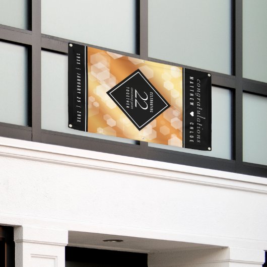 Eleganter 22. Geburtstag der Kupferhochzeit Banner (Äußeres Gebäude)