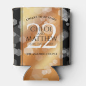 Eleganter 22. Geburtstag der Kupferhochzeit Dosenkühler (Rückseite)