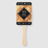 Eleganter 22. Geburtstag der Kupferhochzeit Fächer (Vorderseite)