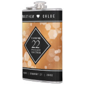 Eleganter 22. Geburtstag der Kupferhochzeit Flachmann (Links)