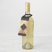 Eleganter 22. Geburtstag der Kupferhochzeit Flaschenanhänger (Angewinkelt)